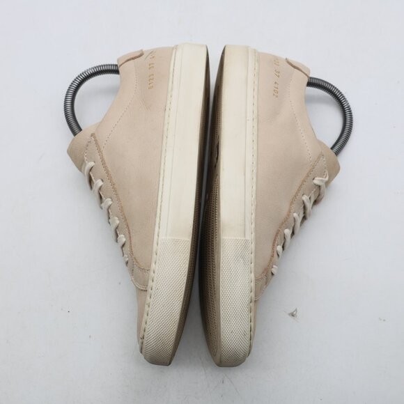 Common Projects Achilles Women's EU Size 37 Beige Leather Casual Sneakers Italy - Picture 8 of 11